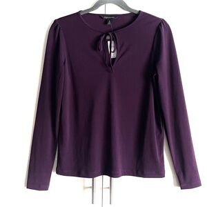 Banana Republic Wrinkle Resistant Keyhole Top Blouse in Purple Size XS NWT